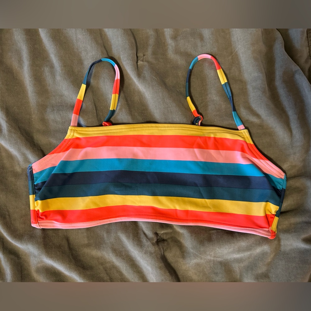 xhilaration Women's/Juniors' Multicolor Stripped Bikini Top-Size L